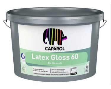 Caparol Latex Gloss 60 12,5 L Weiß – Glänzende Latexfarbe Nassabriebklasse 1