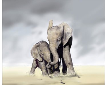 AS Creation XXL Nature 2011 ElephantFamily 0464-42 , 46442  3m x 2.5m Fototapete