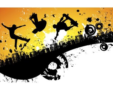 AS Creation XXL Kids 2011 Skaters 0469-63 , 46963  4m x 2.67m Fototapete