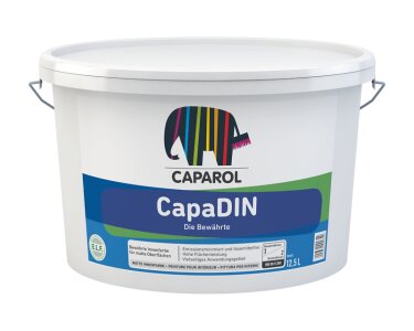 Caparol CapaDIN 125 L Innenfarbe Weiß – 10 x 12,5 Liter Profi Vorteilspaket