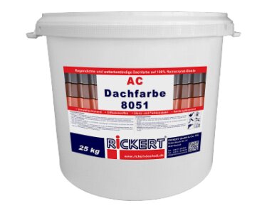 Rickert AC Dachfarbe 8051 seidenglänzend 25 kg – Klassisch Rot