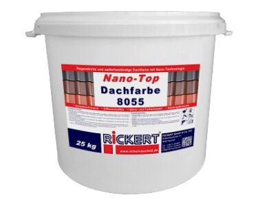 Rickert Nano-Top Dachfarbe 8055 seidenglänzend 25 kg – Klassisch Rot