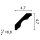 Orac Eckleiste Purotouch C215 200 x 4,7 x 4,7 cm