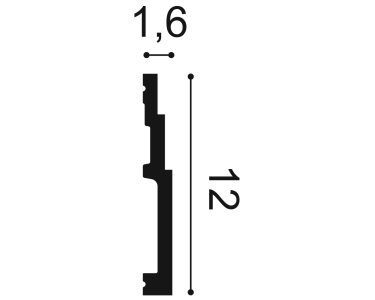Orac Eckleiste flexibel / biegbar  SX180F 200 x 1,6 x 12 cm