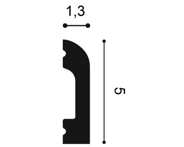 Orac Eckleiste flexibel / biegbar  SX182F 200 x 1,3 x 5 cm
