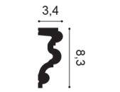 Orac Wandleiste flexibel / biegbar  P4025F 200 x 3,4 x 8,3 cm