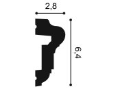 Orac Wandleiste flexibel / biegbar  P6020F 200 x 2,8 x 6,4 cm