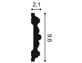 Orac Wandleiste flexibel / biegbar  P9020F 200 x 2,1 x 9,6 cm