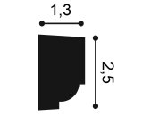 Orac Wandleiste flexibel / biegbar  P9050F 200 x 1,3 x 2,5 cm
