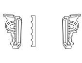 Orac Pilaster   K201LR 22,8 x 6,2 x 14,9 cm
