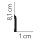 Mardom Decor Sockelleiste Polyforce MD258 200 x 8,1 x  1  cm