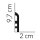 Mardom Decor Sockelleiste Polyforce MD355 200 x 9,7 x  1,8  cm