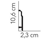 Mardom Decor Sockelleiste Polyforce MD363 200 x 10,6 x  2,3  cm