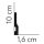 Mardom Decor Sockelleiste Polyforce QS009 200 x 10 x  1,6  cm