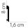 Mardom Decor Premium Lackierung Polyforce MD234P 200 x 7,8 x  1,4  cm