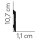 Mardom Decor Premium Lackierung Polyforce MD354P 200 x 10,7 x  1,1  cm