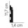 Mardom Decor Premium Lackierung Polyforce MD358P 200 x 11,7 x  1,4  cm
