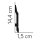 Mardom Decor Premium Lackierung Polyforce MD361P 200 x 14,4 x  1,5  cm