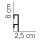 Mardom Decor Premium Lackierung Polyforce QL019P 200 x 8 x  2,5  cm