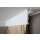 Mardom Decor eckige breite weiße Gardinenblende Polyforce QL056TNeu 200 x 17,9 x  5,5  cm