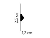 Mardom Decor Wandleiste Profoam MDD413 200 x 2,5 x  1,2  cm