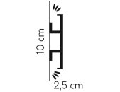 Mardom Decor Lichtleiste Polyforce QL017 200 x 10 x  2,5  cm