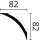 NMC Zierprofile Deckenleisten NMC NE3 Pure NOMASTYL® 82 x 82 mm