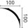 NMC Zierprofile Deckenleisten NMC NE4 Pure NOMASTYL® 100 x 100 mm