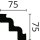 NMC Zierprofile Deckenleisten NMC ST3 NOMASTYL® 75 x 75 mm