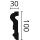 NMC Zierprofile Fassade Tür-/Fensterumrandungen NMC MA16 DOMOSTYL® 100 x 30 mm Länge 2 m
