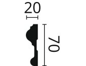 NMC Zierprofile Fassade Tür-/Fensterumrandungen NMC NA DOMOSTYL®  70 x20mm Länge 2 m