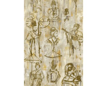 JV451 Yumiko Tapeten Smita Schmitz  6004 Bedruktes Gras und Bomboo auf Vlies