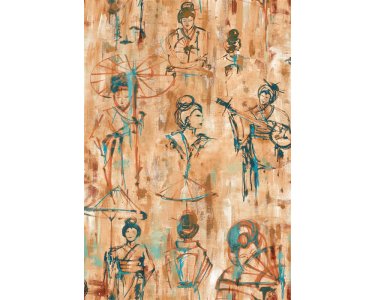 JV451 Yumiko Tapeten Smita Schmitz  6005 Bedruktes Gras und Bomboo auf Vlies