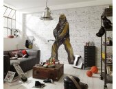 Tapeten Komar 12403 Selbstklebende Fototapete Vlies  "Star Wars XXL Chewbacca"  braun, schwarz, weiß