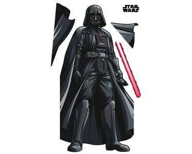 Tapeten Komar 12404 Selbstklebende Fototapete Vlies  "Star Wars XXL Darth Vader"  schwarz, weiß, rot    