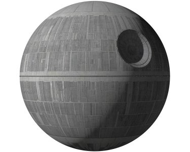 Tapeten Komar 12405 Selbstklebende Fototapete Vlies  "Star Wars XXL Death Star"  schwarz, grau
