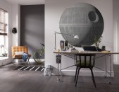 Tapeten Komar 12405 Selbstklebende Fototapete Vlies  "Star Wars XXL Death Star"  schwarz, grau