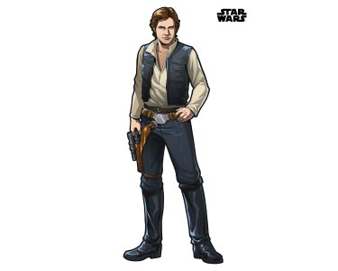 Tapeten Komar 12406 Selbstklebende Fototapete Vlies  "Star Wars XXL Han Solo"  bunt