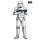 Tapeten Komar 12410 Selbstklebende Fototapete Vlies  "Star Wars XXL Stormtrooper"  schwarz, weiß