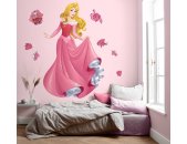 Tapeten Komar 12411 Selbstklebende Fototapete Vlies  "Aurora XXL"  rosa, gelb, weiß