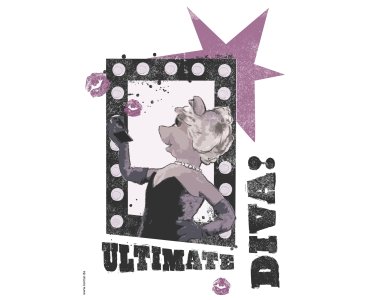 Tapeten Komar 14003h  Deco-Sticker "Ultimate Diva"  grau/schwarz           