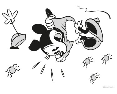 Tapeten Komar 14009h  Deco-Sticker "Minnie Scream"  grau/schwarz