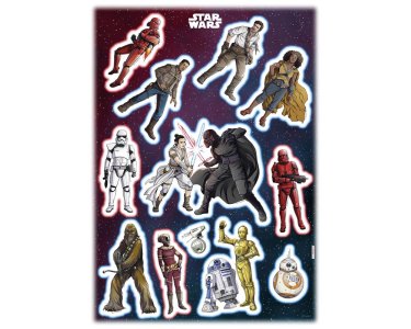 Tapeten Komar 14021h  Deco-Sticker "Star Wars Heroes Villains"  bunt         