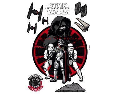 Tapeten Komar 14024h  Deco-Sticker "Star Wars First Order"  rot/schwarz