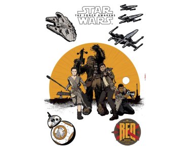 Tapeten Komar 14025h  Deco-Sticker "Star Wars Resistance"  gelb/schwarz          