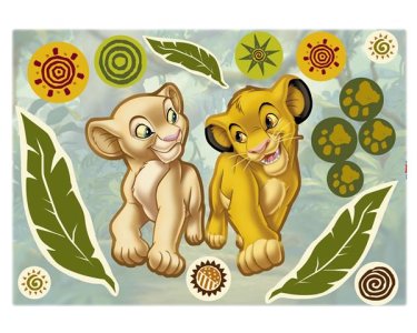 Tapeten Komar 14040h  Deco-Sticker "Simba and Nala"  bunt          