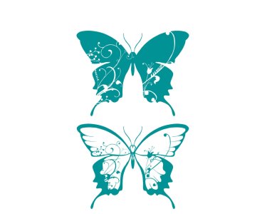 Tapeten Komar 17017h  Deco-Sticker "Farfalle"  blau