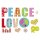 Tapeten Komar 17718h  Deco-Sticker "Love and Peace"  bunt