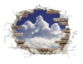 Tapeten Komar 17724h  Deco-Sticker "Break Out Clouds"  bunt          