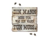 Tapeten Komar 17800h  Deco-Sticker "Ein Mann muss tun…"  braun/grau         